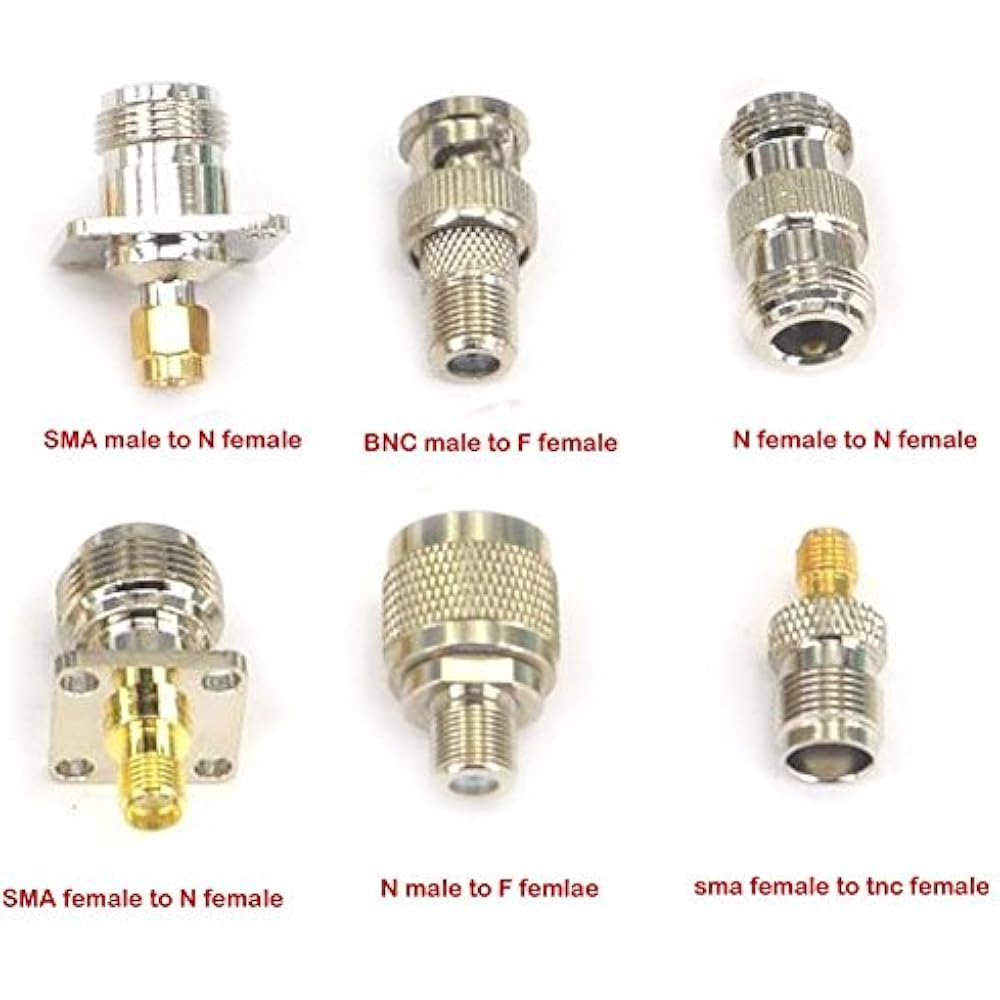 SMA To N BNC TNC F Type Connectors Kits RF Adapter 20 Home Audio