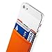 Card Holder, Sinjimoru Ultra-slim Adhesive Wallet iPhone credit card holder, iPhone case with a card holder, Credit Card Wallet, Card Case and Money Clip. For Android, Sinji Pouch Basic 2, Orange
