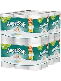 Angel Soft 2 Ply Toilet Paper, 48 Double Bath Tissue (Pack of 4 with 12 rolls each)