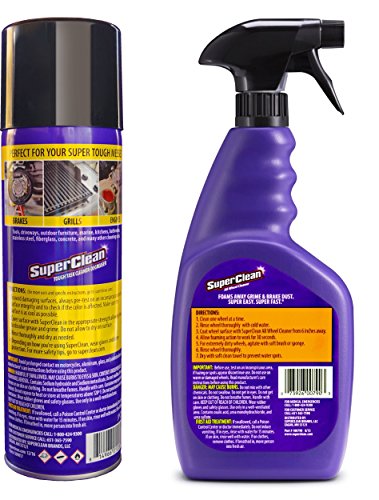 SuperClean 315200 17oz Foaming Aerosol Engine Degreaser and 32oz All Wheel Cleaner, 49. fluid_ounces, 2 Pack