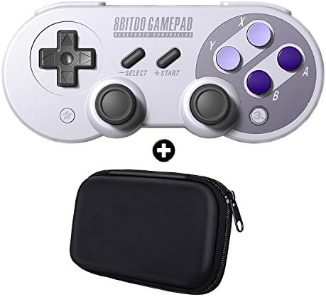 WILLGOO 8Bitdo SN30 Pro Wireless Bluetooth Controller with Joysticks Rumble Vibration USB-C Cable Gamepad + Carrying Bag