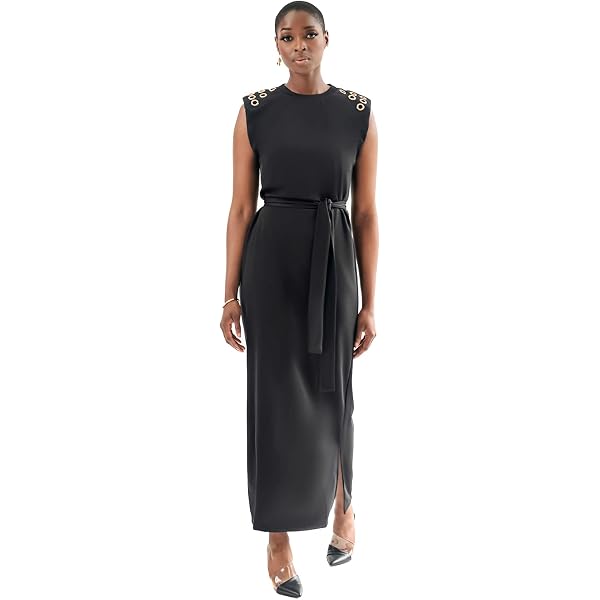Vince Camuto Womens Lace Long Sleeve Maxi Dress Rich Black Large at Amazon  Women's Clothing store