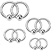 BodyJ4You 14 Gauge Captive Bead Piercing Ring Kit 8PC Stainless Steel for Nose Tragus Lip Nipple Belly Rings