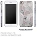 LUMARKE Wallet Case Compatible with iPhone 7, Cute Grey Pink Marble Slim-Fit TPU Clear Bumper Flexible Rubber Silicone Rugged Cover Case 4.7 inch