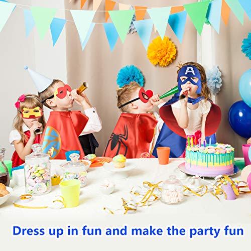 Fun Cartoon Capes Superheros Capes and Mask Dress Up Costume for Girls Boys