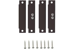 QLXHBOT Magnetic Door Switch NC Wired Door Alarm Magnetic Contact Sensor with Double Side Tape 2 Sets Brown