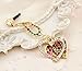 Wisedeal Bling Crystal Rhinestones 3.5mm Plated Love Heart Pattern Cellphone Charms Anti-Dust Earphone Audio Headphone Jack Plug Stopper for iPhone 4 4S Samsung Galaxy S2 S3 Note I9220 HTC Sony Nokia Motorola LG Lenovo