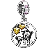 JMQJewelry Elephant Charm Animals Mom Love Family Bead Womens Beads Charms For Bracelets Mother Christmas Halloween Day
