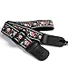 CLOUDMUSIC Ukulele Strap Floral Pattern Roses Strap For Soprano Concert Tenor Baritone (Red White Roses)