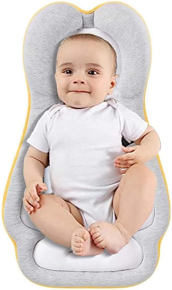 Weflye Baby Lounger, Head Support Pillow, Portable Newborn Baby Bed Mattress, Untra Soft and Breathable Baby Bed Pillow Lounger for Newborn Baby and Infant Age 0-6 Months: Home & Kitchen