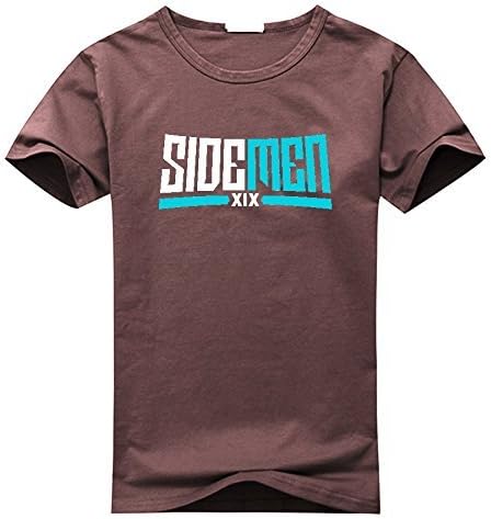 sidemenMen's Custom Print Classic Cotton T-Shirt XX-Large Brown