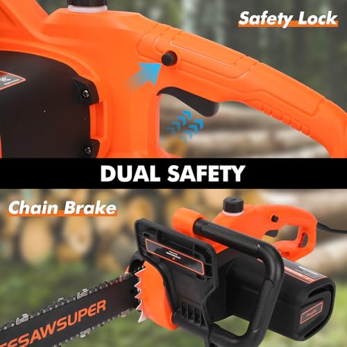 Electric Chainsaw 16 Inch Corded Chainsaw Chain Saws Tree Cutting photo 11