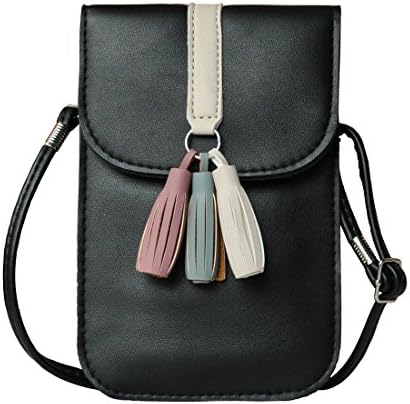 Volcanic Rock Tassel Crossbody Purse and Handbags Mini Cellphone Pouch Wallet Bag