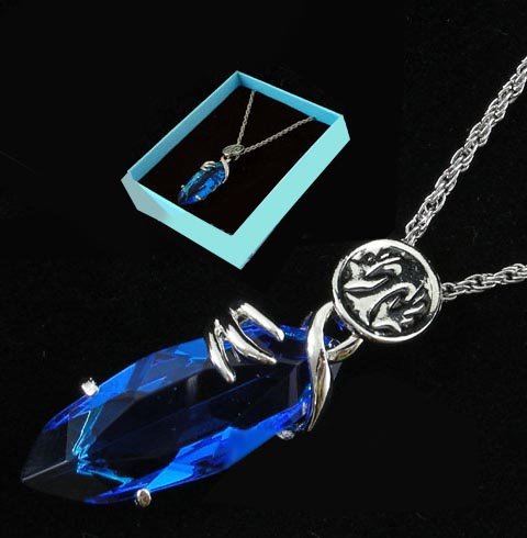 Final Fantasy X Blue Stone Necklace Pendant Cosplay