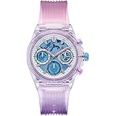 Guess Women's 39.0mm Watch - Multi-Color Strap Blue Dial Multi-Color Case