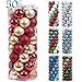 Valery Madelyn 50ct 60mm Traditional Red and Gold Christmas Ball Ornaments, Shatterproof Christmas Tree Ornaments for Xmas Decoration