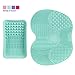 ESARORA Makeup Brush Cleaning Mat & Makeup Brush Cleaning Plate (Green)