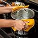 Premium Silicone Pot Holders for Kitchen - Easy to Clean Trivets for Hot Pots and Pans - This Kitchen Tool Works Well as Silicone Trivet, Hot Pads for Oven, Potholders (7x7 in, Yellow, 1 Pair)