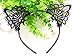 Bonnie Z. Leonardo Exquisite Sweet Lace Cat Ears Headband Black-Plastic