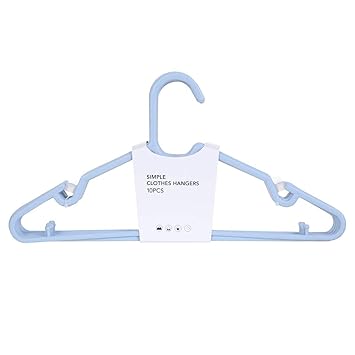 MINISO Simple Clothes Hanger 10-Pack, Dual Use for Hanging Wet and Dry Cloths Strong and