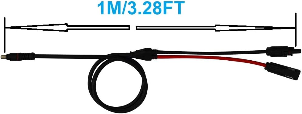 SolarEnz Solar Connector to DC8mm Adapter Cable Perfectly Compatible with MC4 Solar Generator Portable Power Station and Solar Panel 12AWG Heavy Duty Wire: Home Audio & Theater