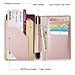 COCASES Leather Passport Holder Cover Case RFID Blocking Travel Wallet ID Card Travel Document Organizer for Women Men with Matching Luggage Tag Set - Rose Gold
