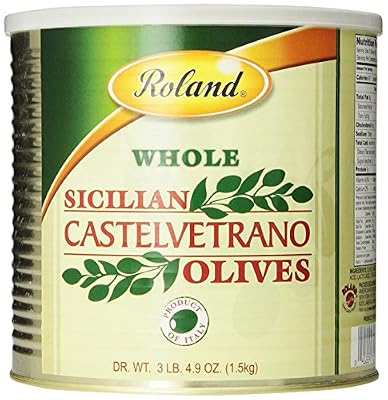 Roland Sicilian Castelvetrano Olives, Whole, 52.9 oz Can