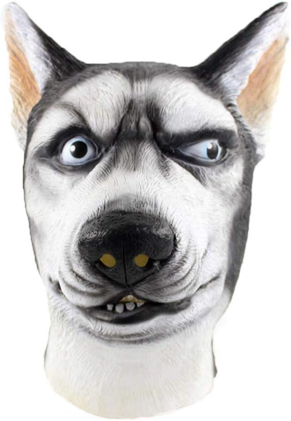 Meidexian888 Cosplay Mask, Siberian Husky Wolf Dog Mask Toy Masquerade Parties Cosplay Props