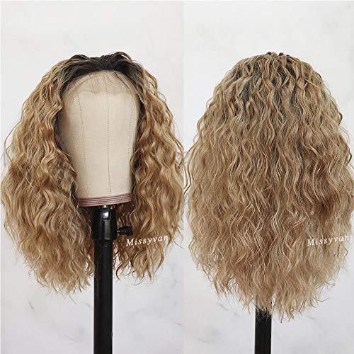 Missyvan-Short-Loose-Curly-Hair-180-Density-Lace-Front-Wigs-with-Baby-Hair-Ombre-Blonde-Hair-Glueless-Synthetic-Lace-BOB-Front-Wigs-for-Women
