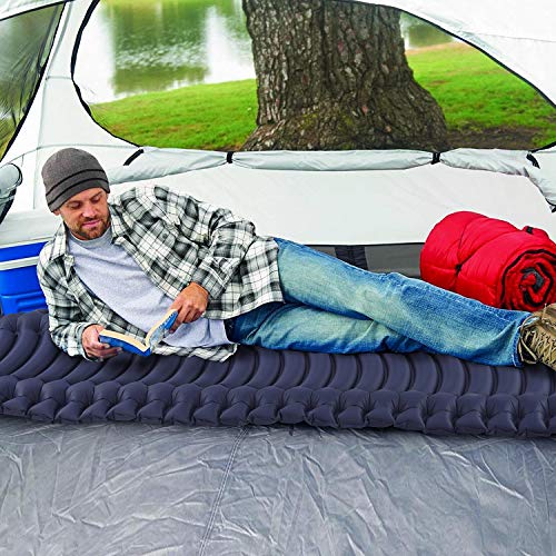 INVOKER Ultralight Inflatable Camping Sleeping Pad Mat with Builtin