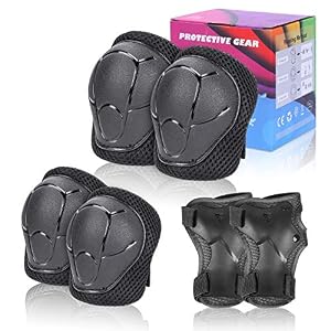 MAIGG Kids Protective Gear Set, Knee Pads for Kids 3-8 Years, Toddler Knee and Elbow Pads with Wrist Guards 6 in 1 for…