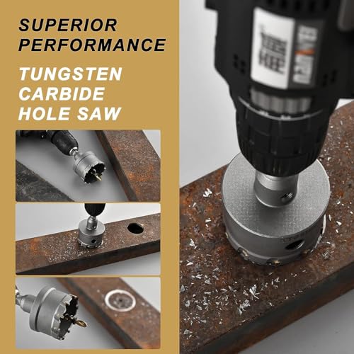 2''(51mm) TCT Hole Saw Kit,Tungsten Carbide Hole Saw Drill Bit with Titanium-Plated photo 10