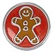 Ginger Snaps GINGERBREAD MAN SN19-05 Interchangeable Jewelry Snap Accessory