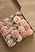 Ling's moment Roses Artificial Flowers for DIY Wedding Bouquets Centerpieces Bridal Shower Party Home Decorations (Shimmer Blush & Peach, 50pcs Regular 3