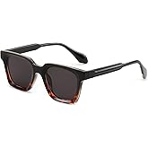 FEISEDY Retro Square Sunglasses Women Men Trendy Rectangle Thick Frame Shades Classic Designer Sun Glasses B0198