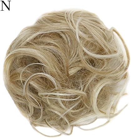 vijTIAN Women's Curly Messy Bun Hair Twirl Piece Scrunchie Wigs Extensions Hairdressing Make You More Elegant and Cute (N)