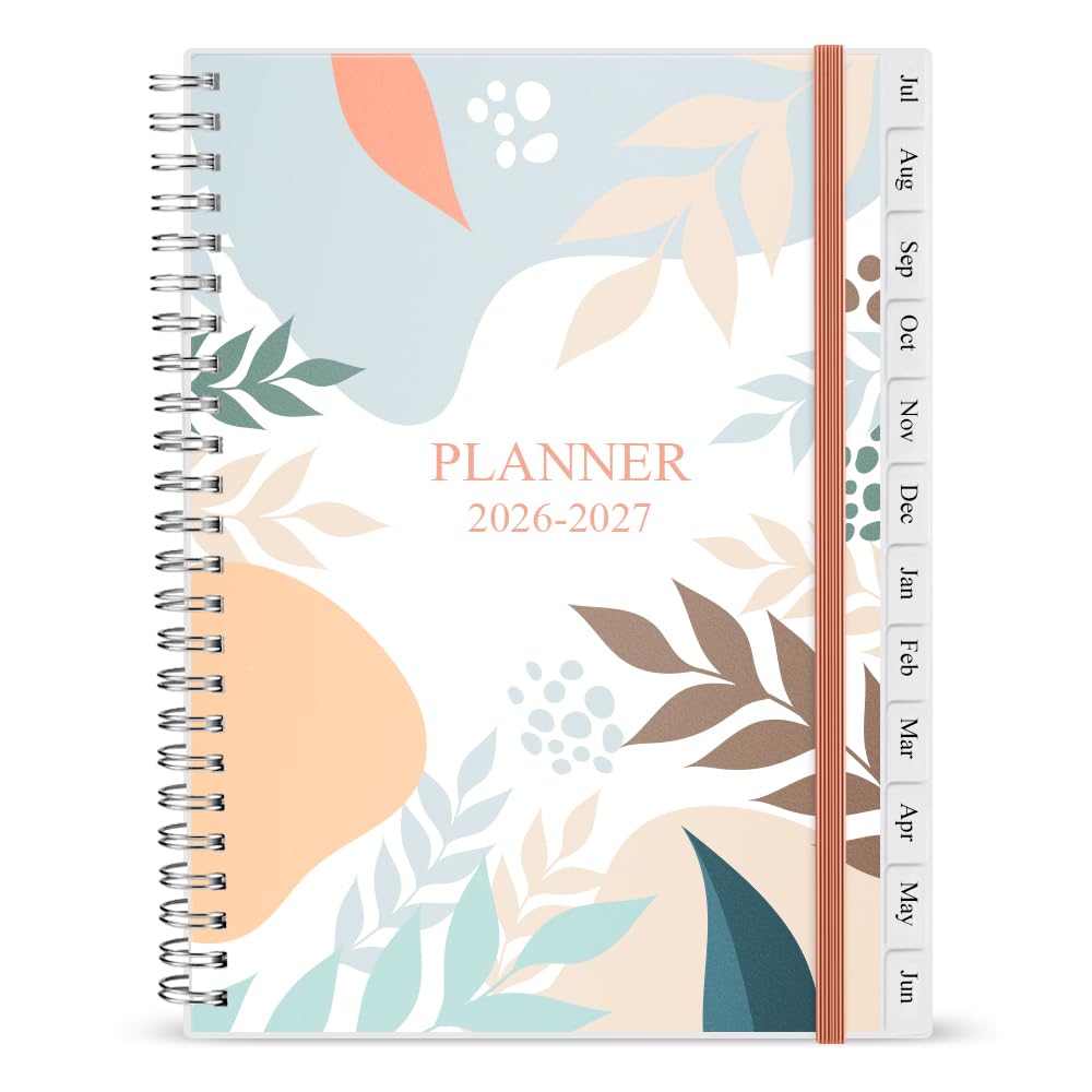 Diary 2026-27, A5 Weekly/Monthly Planner with Monthly Tabs, 26-27 Planner from Jul 2026 to Jun 2027, Twin-Wire Binding,Easy to Organize Your Daily Life,14.8×21cm, Planners 2026-2027 Week to View