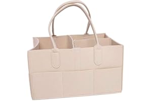Baby Diaper Caddy Organizer,Nursery Storage Bin,Portable Wipes Holder Bag,Car Organizer for Diapers and Baby Wipe,Tote Bag,Tr