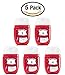 Bath & Body Works Winter Candy Apple Pocketbac Bundle of 5 -- New Oval Antibacterial Hand Sanitizer Gel -- Travel Size (1 fl oz each) Discontinued Holiday Traditions Collection