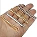 LOYALLOOK 4pcs Silver Gold Tone Mens Tie Collar Bar Pin Set for Wedding Business with Gift Box
