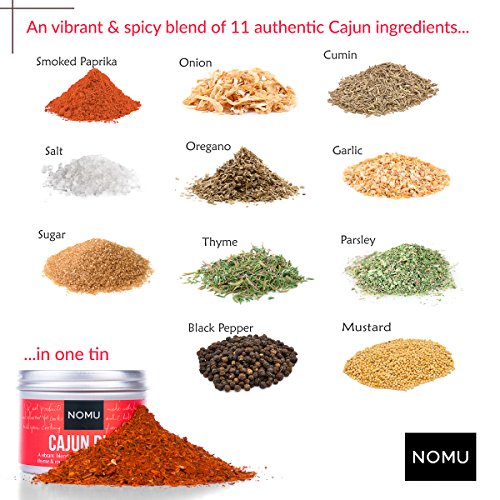 NOMU Spicy Seasoning Trio Set PeriPeri, Mexican & Cajun (3pack) Premium Blends of Herbs