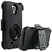 Galaxy S4 Case, S4 Case - ULAK Knox Armor Shockproof Hybrid Rugged Rubber Holster Case Defensive Cover for Samsung Galaxy S4 IV i9500 w/ Swivel Locking Belt Clip Kickstand -Black