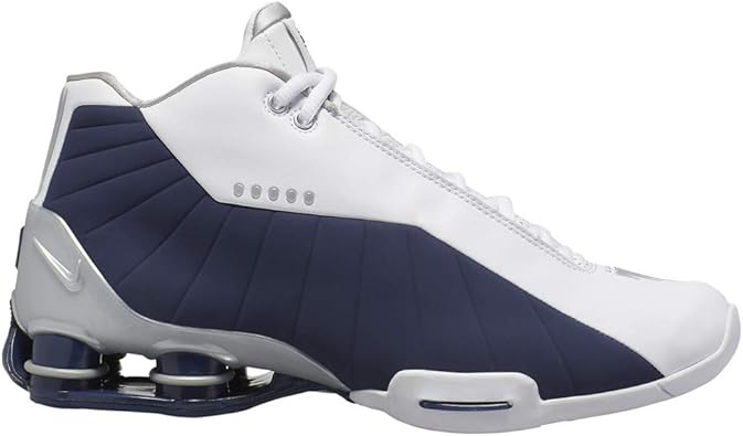 Amazon ナイキ メンズ ショックスbb４ Shox 4 バッシュ White Metallic Silver Midnight Navy 並行輸入品 バスケットボール