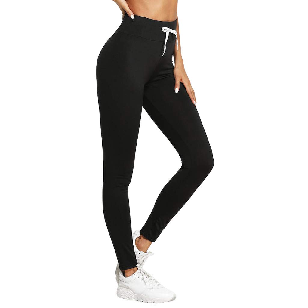 gym leggings with drawstring