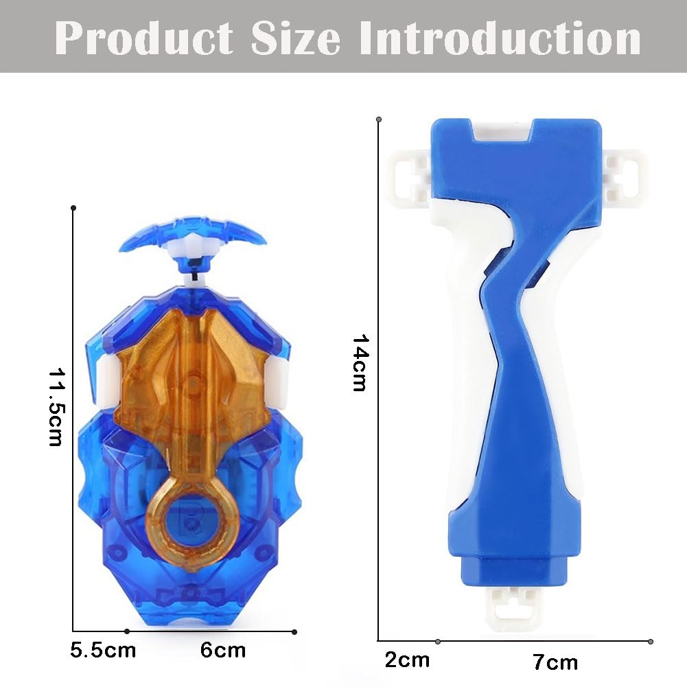 Bey Battling Blade Burst Launcher and Grip, B-184 Left Right Spin String Launcher Grip DB Layer System Compatible with All Bey Burst Series - Blue