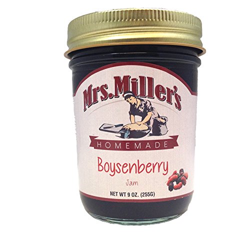Favorite Berries Gift Assortment Box - 3 Jar Sampler, Variety Pack of Blueberry & Boysenberry Jam, and Elderberry Jelly (9 oz full-sized jars) by Mrs. Miller's in a Gold Scroll Gift Box by Jarosa Gif - Thumbnail 5