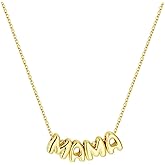 M MOOHAM Custom Name Necklace Personalized - 14K Gold Plated Necklace Personalized Monogram Pendant Name Necklaces for Women Trendy Jewelry Gifts for Women Mom Her Birthday Gifts