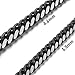 INBLUE Men's 4.6mm Wide Stainless Steel Necklace Curb Chain Link Black 14~40 Inch