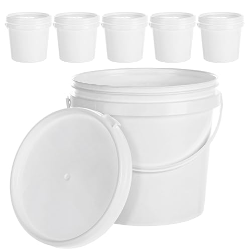 AKOLAFE 6 Pack Paint Bucket for Painting Plastic 2 Quart Paint Cans ...