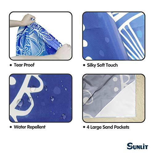 image for Sunlit Silky Soft Sand Proof Beach Blanket Sand Proof Mat with Corner 